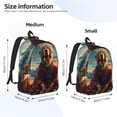 thumbnail image 2 of Easygdp Meditating Golden Retriever Mochila de Lona Resistente para Laptop, Compatible con Laptops de 15 a 17 pulgadas, Ideal para Escuela, Trabajo y Viajes-Medium, 2 of 5