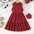 thumbnail image 7 of Tiijoy Little Girls Sleeveless Polo Dress Casual Tiered Midi Skater Dress, Sizes 6-7, 7 of 7