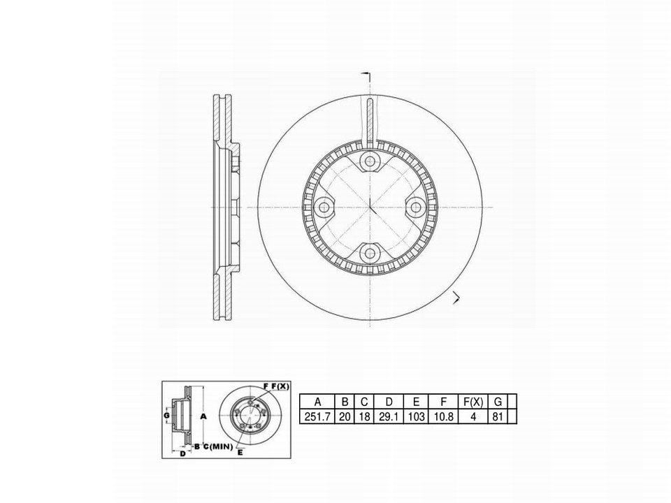 Winstop Brake Rotor, Front WS230281, Nissan 280ZX 1983-1979