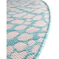 thumbnail image 2 of Jill Zarin Outdoor Collection Area Rug - Cape Town (7' 10" x 10' Oval Pink and Aqua/Light Blue), 2 of 11