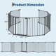 thumbnail image 5 of Yeshouse puerta plegable de metal para mascotas 192x73 cm, sin montaje, con puerta de paso y soporte de pared, barrera acordeón para perros, interior/exterior, 5 of 7