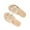Beige, variant on CHGBMOK Summer Sandals for Women 2025 Flower Appliques Flip Flops Boho Open Toe Slip on Flat Beach Vacation,Sizes 36-46