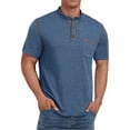 thumbnail image 2 of Thrilos Mens Henley Shirts Short Sleeve Casual Tops Lightweight Pullover Shirt Button Cotton T Shirt with Pocket, 2 of 8