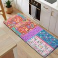 thumbnail image 5 of Colorful Pioneer Flower Patchwork Kitchen Rug Mat,Kitchen Runner Rugs Non Skid Washable,Decorative Kitchen Floor Mats for Kitchen,Sink,Laundry,17"x47.2", 5 of 7