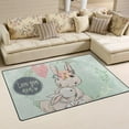 thumbnail image 2 of Coolnut Lightweight Carpet Mats, 31 x 20 inches Area Soft Rugs Floor Mat Doormat Decoration for Rooms Entrance Cute Hare with Child, 2 of 6