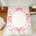 thumbnail image 5 of Manfei Kawaii Sweet Girl Bed Sheets for Teen, Pink Cheetah Print King Sheets, Modern Fashion Sheet Set, Breathable Home Decor, 4pcs, 5 of 7