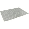 thumbnail image 3 of Northlight 4' x 6' Gray and Beige Honeycomb Pattern Rectangular Outdoor Area Rug, 3 of 4