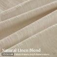thumbnail image 3 of Beige Sand 108 Inch Linen Pleated Curtains 2 Panels Set for Living Room Farmhouse Cotton Rustic Farmhouse Back Tab Memory Trained Pinch Pleat Window Curtain 108 Inch Length for Bedroom Ecru Oatmeal, 3 of 18