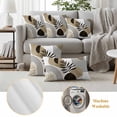 thumbnail image 3 of 2 Pack Outdoor Waterproof Throw Pillow Covers,Brown Mid Century Abstract Boho Lines Decorative Square Pillow Case Patio Pillowcases for Chair Couch Sofa 18x18in, 3 of 9
