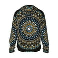 thumbnail image 3 of Kll Dot Mandala Print Men'S Women’s Upf 50+ Sun Protection Outdoor Hoodie Jacket Long Sleeve Fishing Hiking Performance Shirt- Xx-Large, 3 of 8