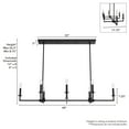 thumbnail image 4 of Hunter Bearden Natural Iron 8 Light Chandelier Ceiling Light Fixture, 4 of 9