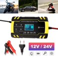 thumbnail image 2 of DEBGFS 12V/24V Smart Battery Charger | Pulse Repair Charger with LCD Display | Intelligent Mode Overvoltage Protection Temperature Monitoring for Car  Truck, 2 of 10