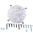 thumbnail image 3 of 1/5cttw (W) Diamond Stud Earrings 8mm Wide Round Cluster Screw Back Sterling Silver, 3 of 5