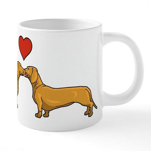CafePress - Loveable Dachshunds - 20 Oz White Ceramic Mega Mug