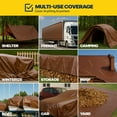 thumbnail image 4 of Seal Skin Heavy Duty 12x20 FT Brown Waterproof Tarp, 12 Mil Thick, UV & Tear Resistant, 4 of 8