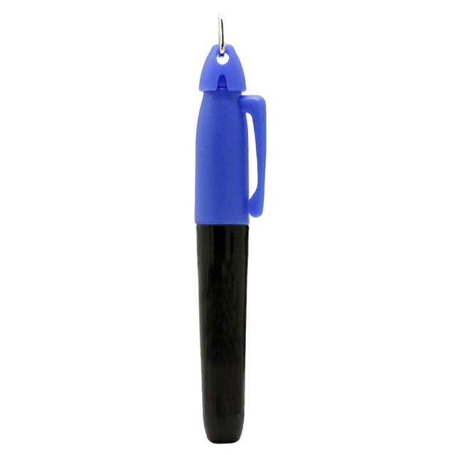 Professional Golf Ball Liner Markers Pen with Hang Hook Drawing Alignment Marks Black bule