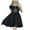 Black, variant on Herrnalise Women's Halloween Dark Lace Halter Dresses Sleeveless One Shoulder Knee Length Dresses