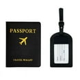 thumbnail image 5 of Simple Passport Holder And Luggage Tag Leather Travel Sets Couple Passport Cover, 5 of 8