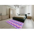 thumbnail image 4 of Ahgly Company Indoor Rectangle Patterned Dark Orchid Purple Area Rugs, 2' x 5', 4 of 6