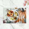 thumbnail image 2 of Fenyluxe Fall Placemats Set of 4, White Pumpkin Bird Placemat for Dining Table Decorations, Washable Autumn Place Mats, Maple Leaves Table Mats for Kitchen Dinner Thanksgiving Party 11.8*17.7in, 2 of 6