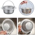 thumbnail image 4 of Colador de fregadero de cocina, colador de fregadero de acero inoxidable de 2 piezas, colador de fregadero de metal, con mango Baobao, 4 of 5