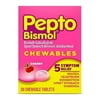 Pepto Bismol Cherry Chewables Indigestion, Upset Stomach & Diarrhea Relief, Stomach Relief, 30 Count