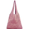 thumbnail image 1 of Bolso de Mano NQ de Algodón Tejido a Mano Gran Capacidad Rosa, 1 of 5