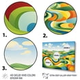 thumbnail image 3 of Designart "Modern Farm Horizon Bold and Bright I" Extra Large Landscapes Framed Wall Art - Traditional Green Meadow Living Room Framed Canvas Art, 3 of 6