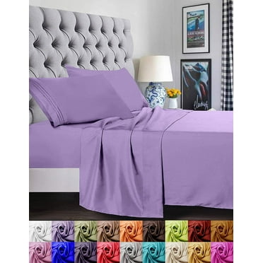 Elegant Comfort® 1500 Series Egyptian Quality 4pcs Sheet Set - ALL SIZES AND COLORS, Twin/Twin XL Lilac