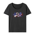 thumbnail image 1 of Camiseta de mujer de verano casual simple ajuste regular camiseta básica para ir de compras deportes SG, 1 of 7