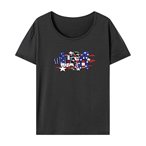 Camiseta para mujer Verano Clásico Recuerdo Cuello Redondo Camisa para Deportes Trabajo Oficina M