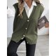 thumbnail image 4 of Chaleco de Punto Sin Mangas para Mujer, con Cuello en V, Botones, Informal, Holgado, para Otoño e Invierno. Verde Talla Única, 4 of 9