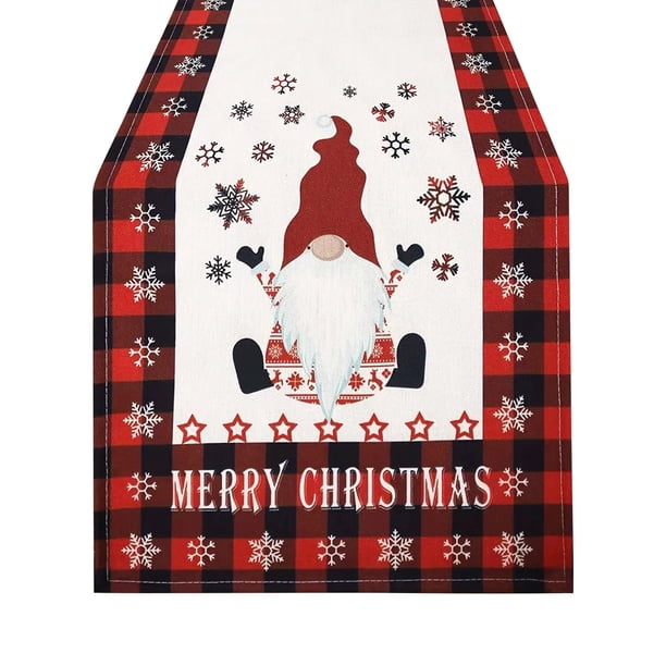 Fiudx Bandera de Mesa de Lino, Diseño de Borlas Bordadas, Revestimiento Antiarrugas, Elegante Decoración para Interiores y Exteriores, Perfecta para Navidad, Bodas y Fiestas, Tamaño 183 X 33 Cm.
