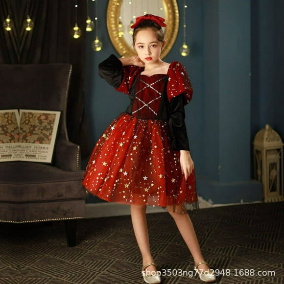 Nouvelle Princesse Vampire d'Halloween pour Enfants Cosplay dressing Vêtements.