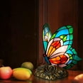 thumbnail image 2 of Lámpara de mesita de noche LED Tiffany Blue Fairy Butterfly Mesita de noche Lámparas de mesa Pantalla de vidrieras Interruptor de encendido y apagado Lámpara de escritorio de oficina en casa, 2 of 5