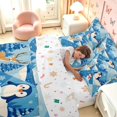 thumbnail image 5 of Manfei Festive Christmas 7-Piece Twin Bedding,Snowman Penguin Deer Animals Bedding Comforter Set,Blue White,Christmas Reversible, 5 of 6