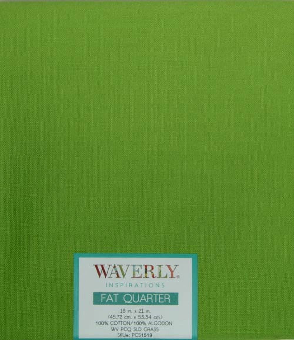 Waverly Inspirations Cotton 18" x 21" Fat Quarter Grass Fabric, 1 Each