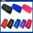 thumbnail image 3 of Silicone Entry Cover Case Fob Protector for Toyota 2018-2020 Camry Flip Fold Key (black and pink), 3 of 5
