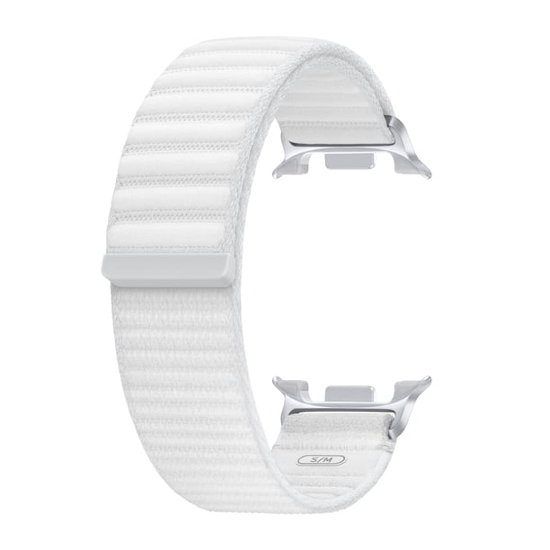 Correa de tela para Samsung Galaxy Watch serie 8, color blanco, talla S/M