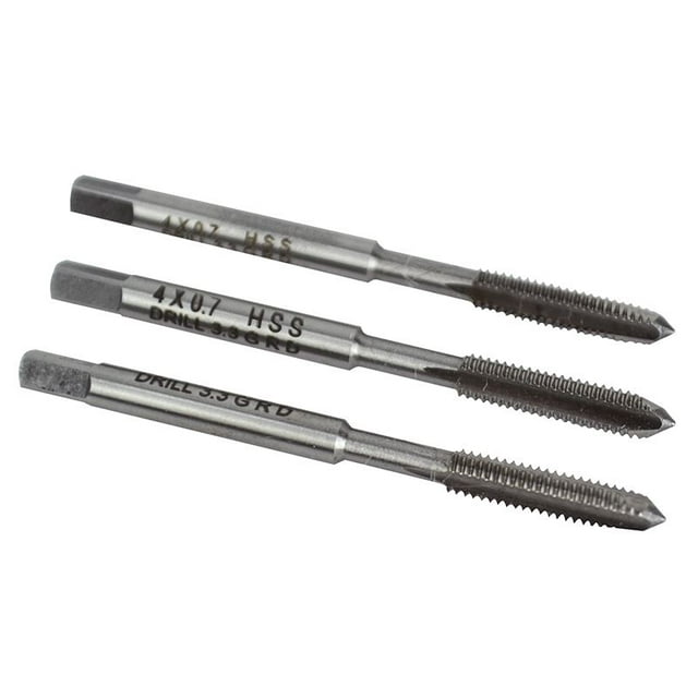 Faithfull - HSS Straight Flute Tap Set M4 x 0.7, 3 Piece