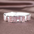 thumbnail image 4 of Dijes con letras deslizantes del alfabeto, aleación de 8 mm, diamantes de imitación rosas, 1 unidad, aptos para pulseras, collares para mascotas, fabricación de joyas, regalo para mujeres y niños, 4 of 5