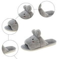 thumbnail image 6 of Dakaela Open Toe Slippers for Women Cute Bunny Plush Fuzzy Slides Rabbit Warm Winter House Shoes, 6 of 8