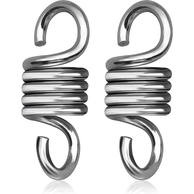 Resorte de hamaca, resorte de extensión de acero galvanizado endurecido para colgar sillas de hamaca y columpios de porche Jardín de ocio de resorte resistente (2 piezas, S XianweiShao 8390613932716