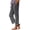 Gray, variant on Qiopertar Women's Linen-Like Casual Pants Elastic Waist Pocket Pants Straight Leg Long Pants Relaxed Fit Boho Summer Beach Vacation Travel with Side Slits, Light Blue XL