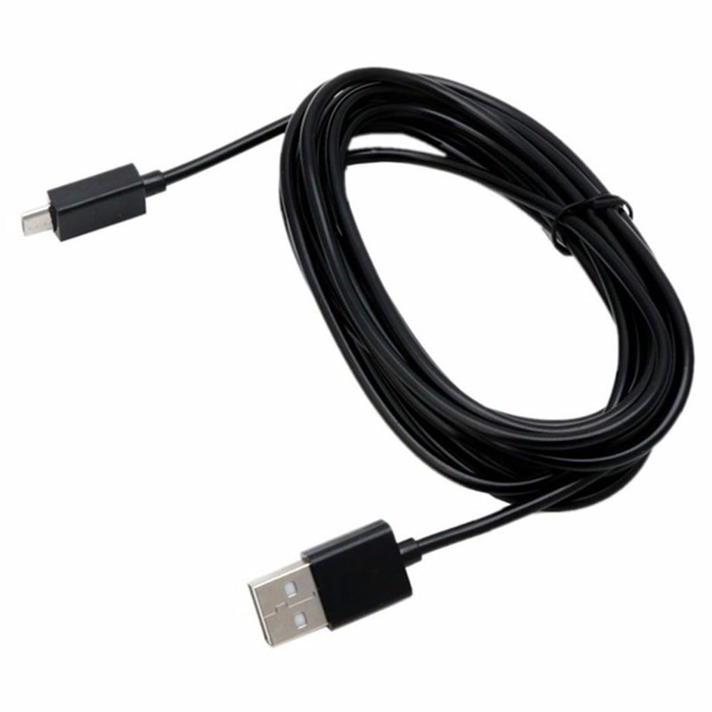 Replacement For PS4 3 Meters Charging Cable Black Charge Cord USB Micro