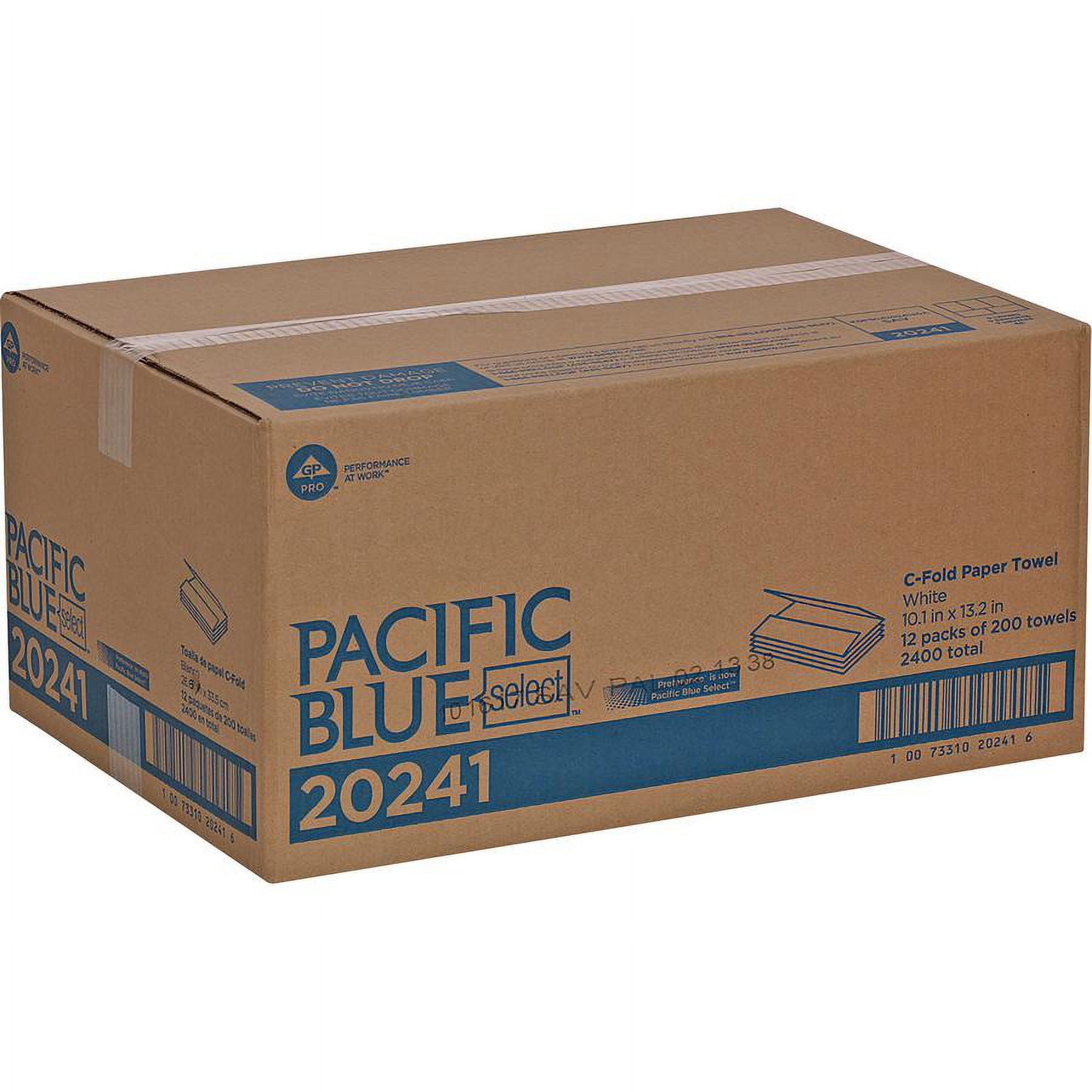 C-Fold Paper Towel, 10 1/10 X 13 2/5, White, 200/pack, 12 Packs/carton