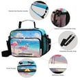 thumbnail image 4 of ALAZA Flamingo and Starfish on Beach Lunch Box Insulated Cooler Bag Reusable Tote Bags Shoulder Strap, 4 of 7