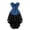 A-Blue, variant on NordicNest Women's Gothic Corset Skirt Set Vintage Jacquard Strapless Bustier Top with HighâLow Ruffle Lace Skirt Steampunk Halloween Blue,XXXXXL