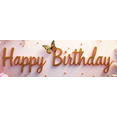 thumbnail image 4 of Pink Floral Themed Happy Birthday Banner Background Backdrop Party Supplies for Birthday Decoration Photography Props Party Decorations Birthday Party Setup Celebrations, 4 of 6