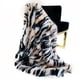 thumbnail image 1 of Manta de tiro de lujo Plutus piel sintética 108L x 90W Full - Queen Negro Blanco Rosa, 1 of 2